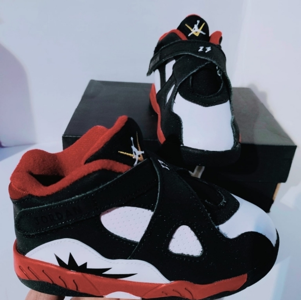 Jordan 8 Retro 'Paprika' Lifestyle Shoes Size 9 Kids Unisex - Picture 9 of 11
